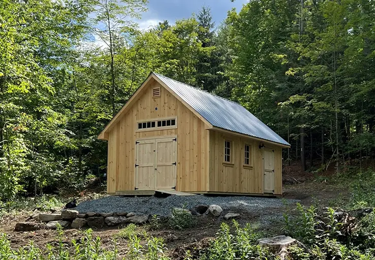 a custom shed built in Woodstock Vermont