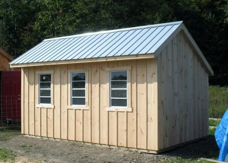 A saltbox shed